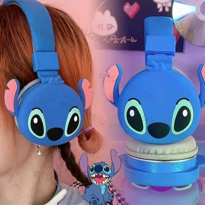 

Disney Stitch Wireless Bluetooth Headphones AH-806 Anime Stich Cartoon Lilo&stitch Figure Stereo Foldable Earphone Kids Gifts