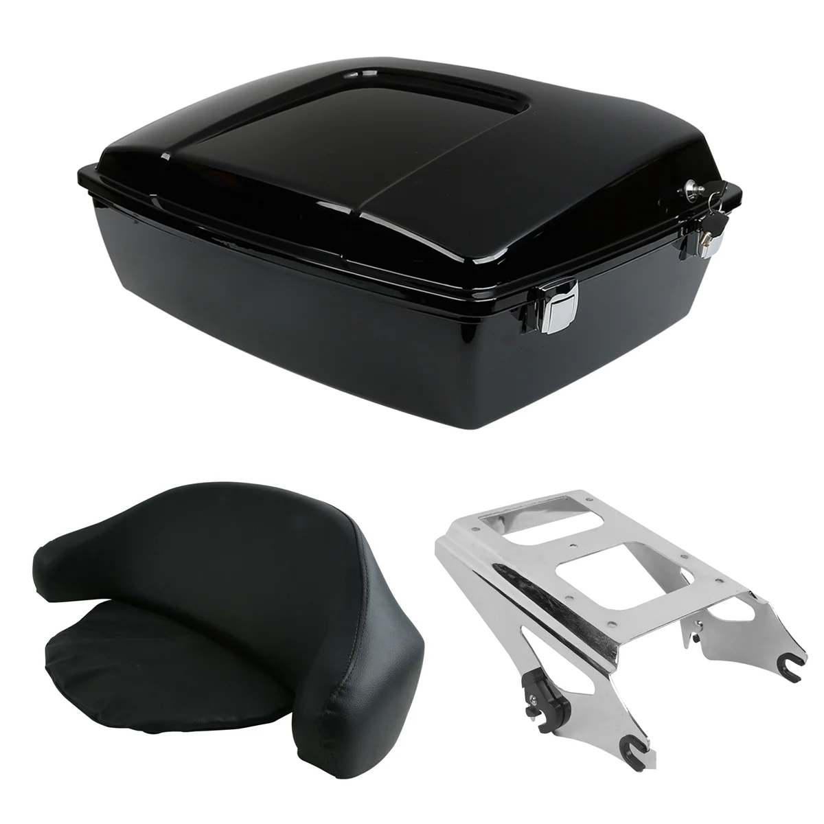 

Motorcycle Chopped Pack Trunk Backrest Rack For Harley Tour Pak Touring Street Glide 2009-2013