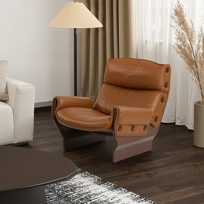 Italian creative solid wood button chair villa hotel sales office fabric backrest