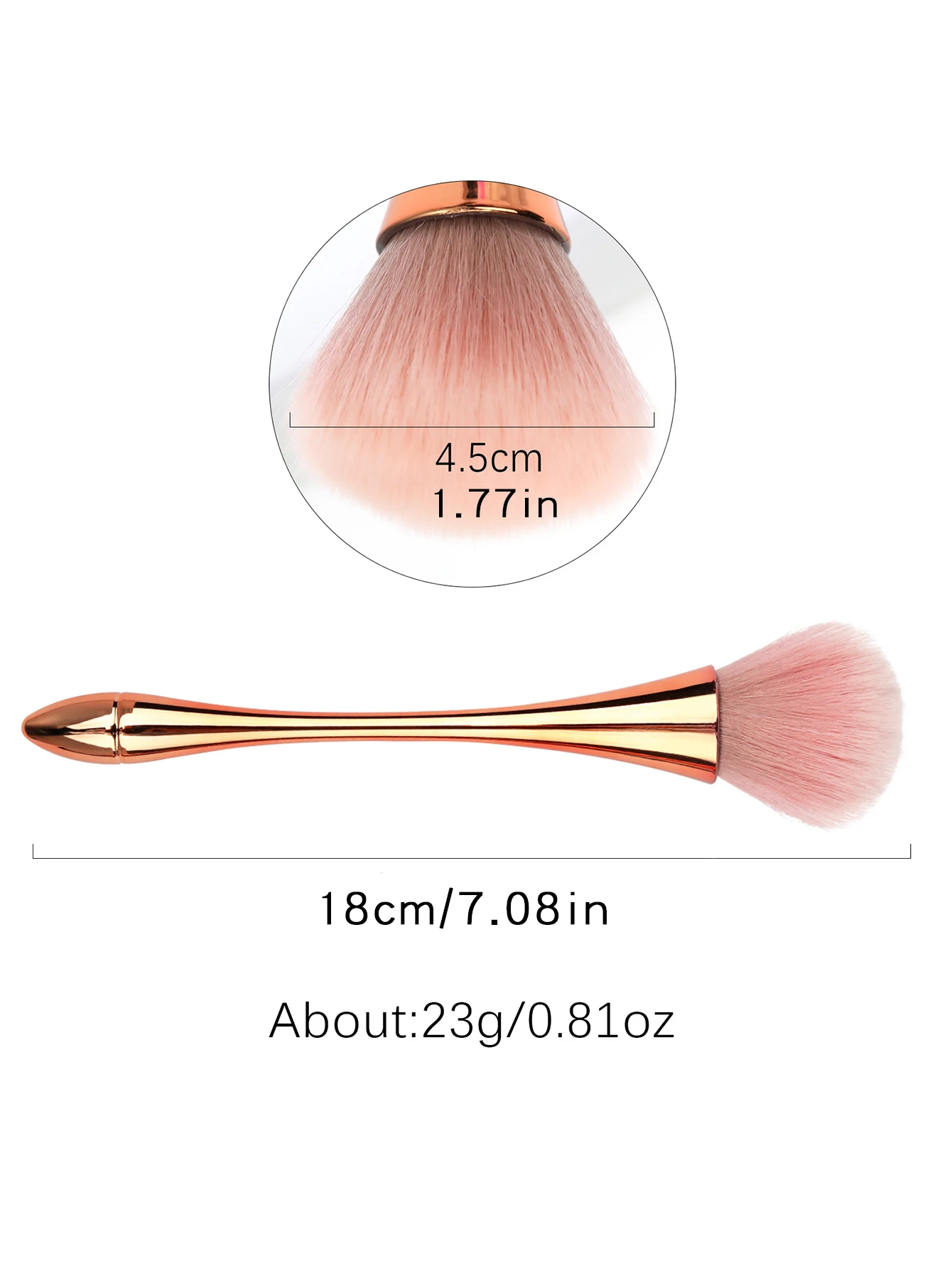 Set da 2 pezzi di pennelli per polvere per unghie, pennelli per trucco in vita, pennelli famosi per Internet, pennelli per unghie, pennelli per polvere, pennelli per fard, cipria sfusa
