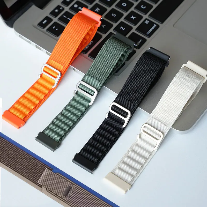 Nylon Band for HaiWei Galaxy Watch 7 6 5 4 40mm 44mm Classic/Active/Gear S3 Frontier 20mm 22mm Sport Loop Strap Amazfit GTS 3 4