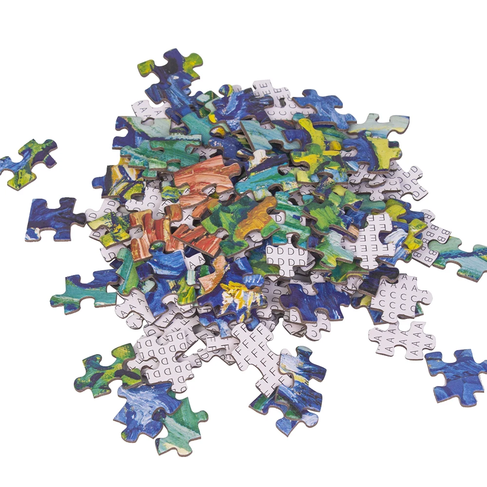 Maxrenard Jigsaw Puzzle 1000 Pieces for Adult Game Van Gogh Irises Artwork Environmentally Friendly Paper Christmas Gift Toy