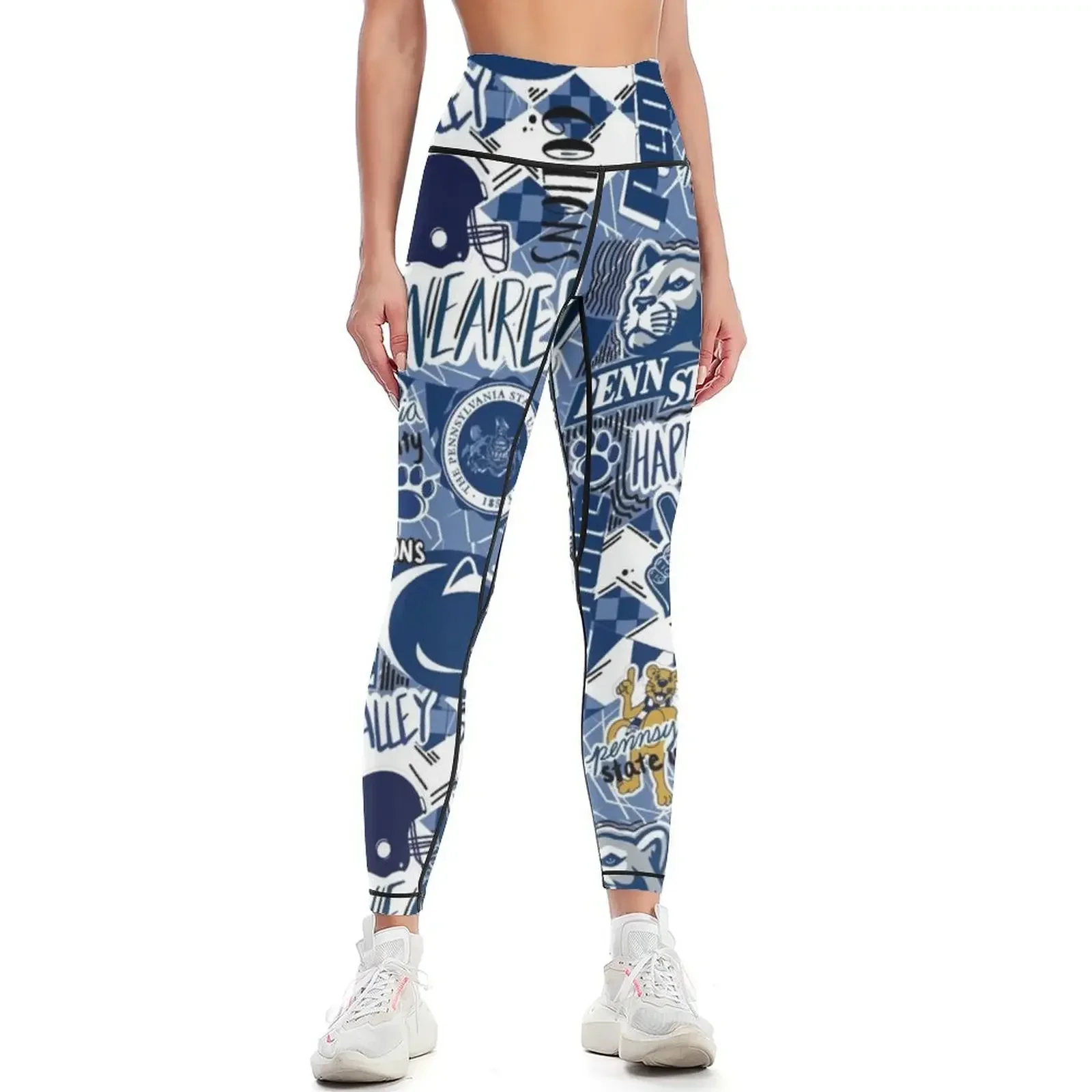 

PS university pattern Leggings Women's push up legging pants raises butt Legging sexy woman Women's trousers Womens Leggings