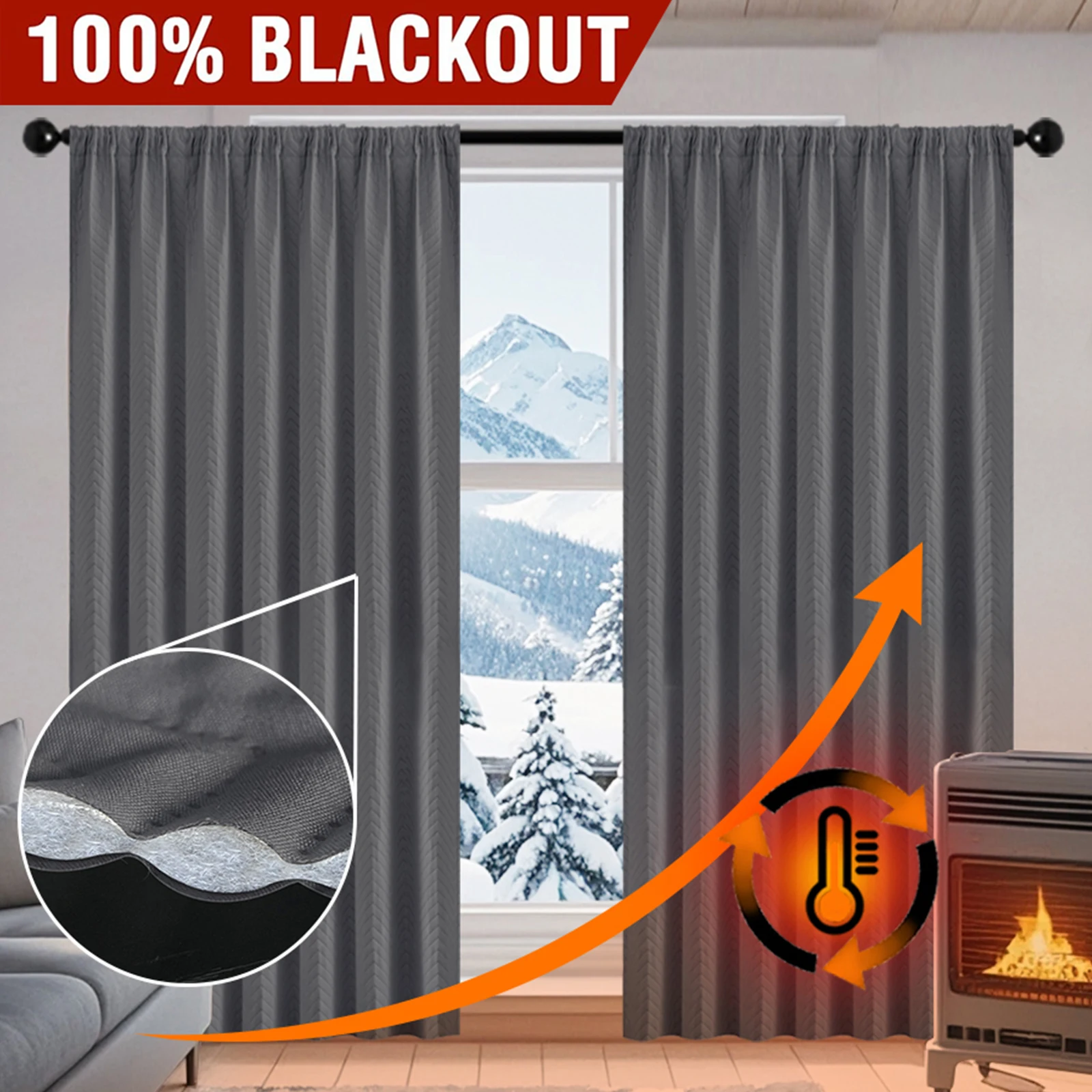 Quilted 100% Blacko…