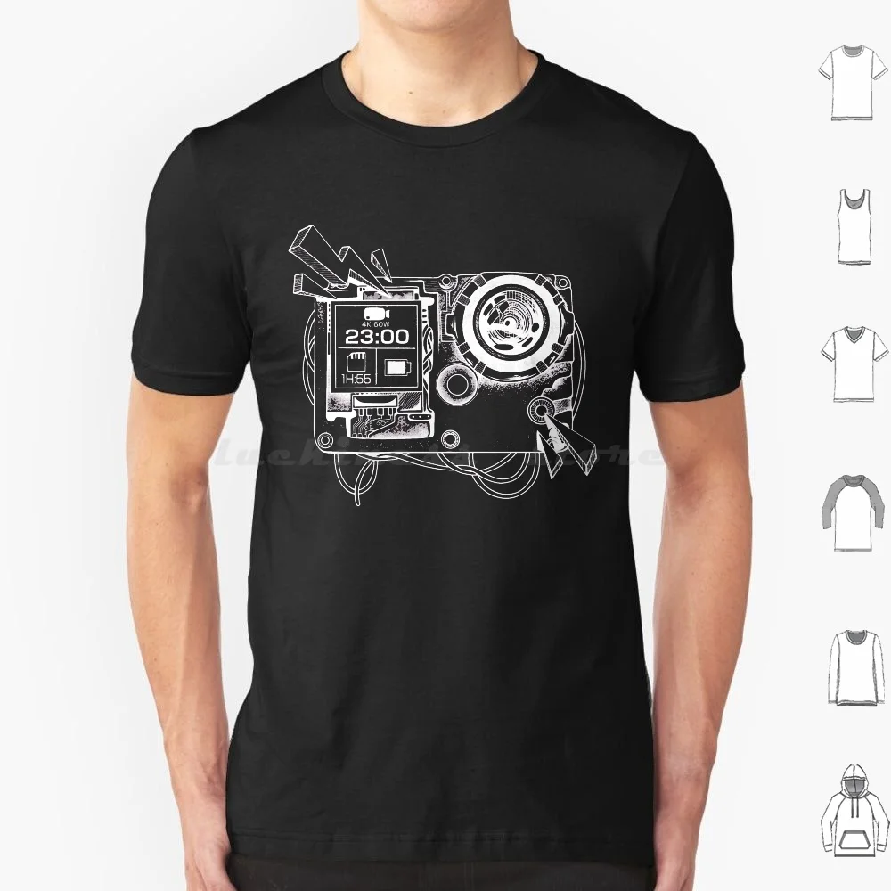 Gopro-White T Shirt 6xl Cotton Cool Tee Gopro Gopro Fpv Drone Cinewhoop Style Pcb White