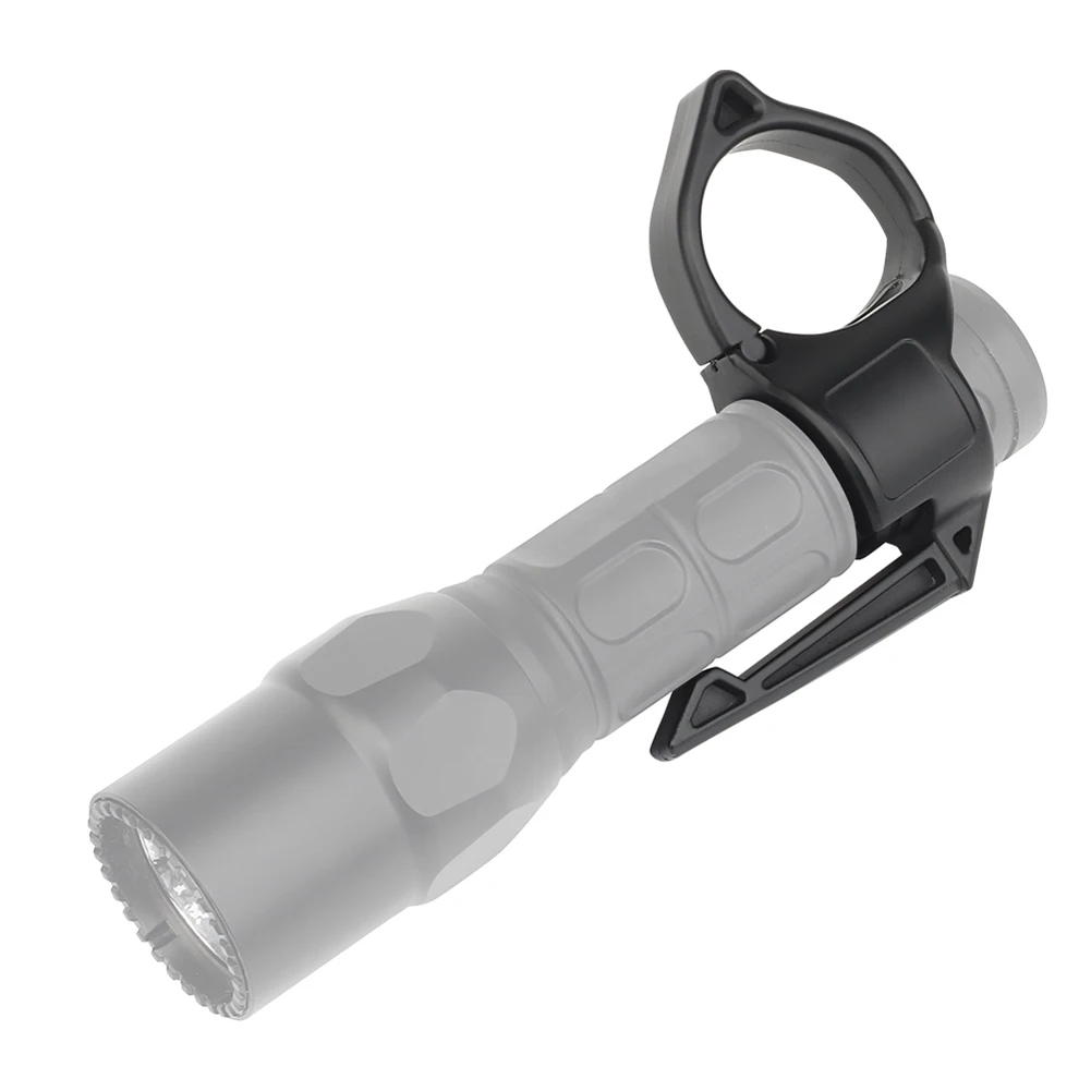 

Противоскользящее кольцо-держатель для фонарика, адаптер для фонарика, совместимый с карманным зажимом, аксессуары, портативное снаряжение для активного отдыха