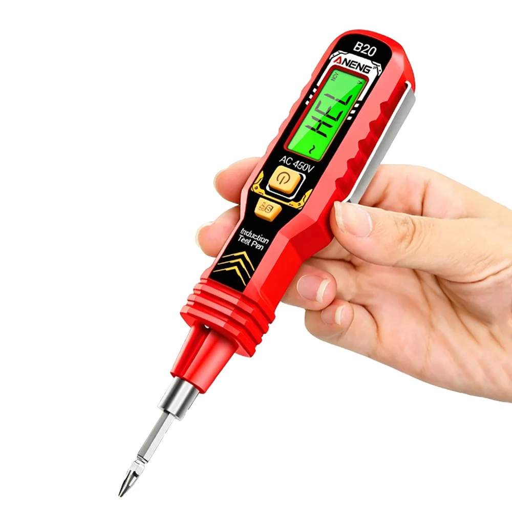 ANENG B20 Voltage Tester Pen Double Head Screwdriver Cross-head Flathead Screwdriver Electrical Induction Circuit Test Pen Tools