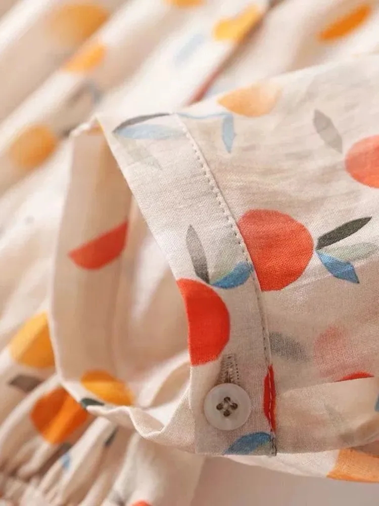 Letnia, kwiatowa spódnica midi z lnu i bawełny, wyszczuplająca, codzienna, dla drobnych sylwetek, słodka i swobodna.