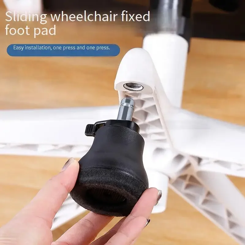 5 Pcs Caster 11mm Computer Chair Foot Cushion Roll Wheel Assist Sliding Stop Slid One Key Switch Foot Cushion/Office Fixed Desk