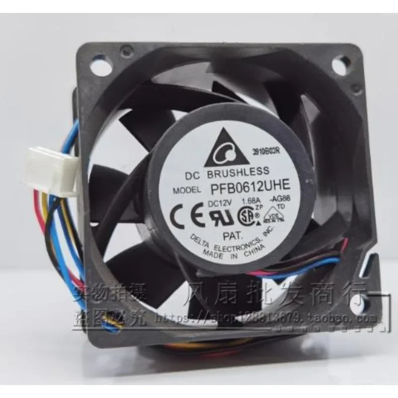 

NEW Cooling Fan For Delta PFB0612UHE 6038 12V 1.68A High Air Volume Server Fan 60*60*38mm