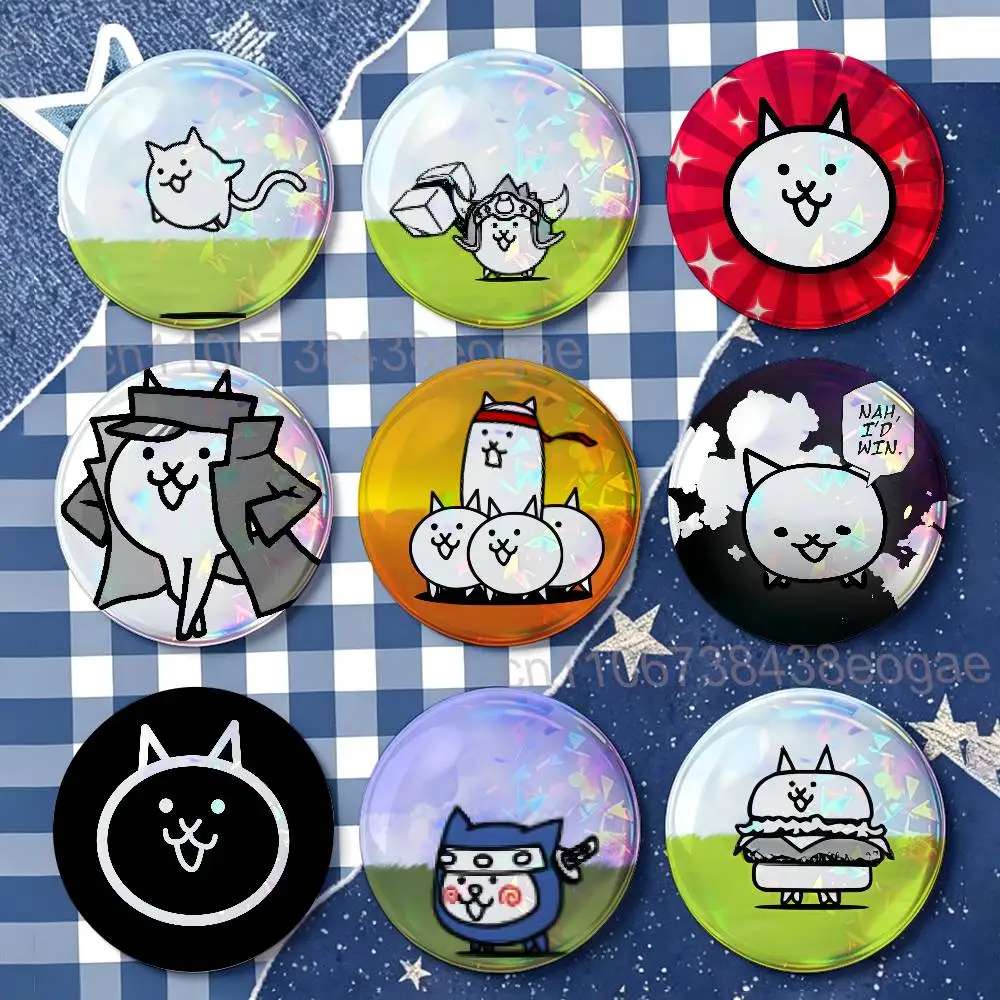 T-The Battle Cats Badges 25 32 44 58 75 mm Round Customizable Wholesale Fan goods Self-made fan freebies