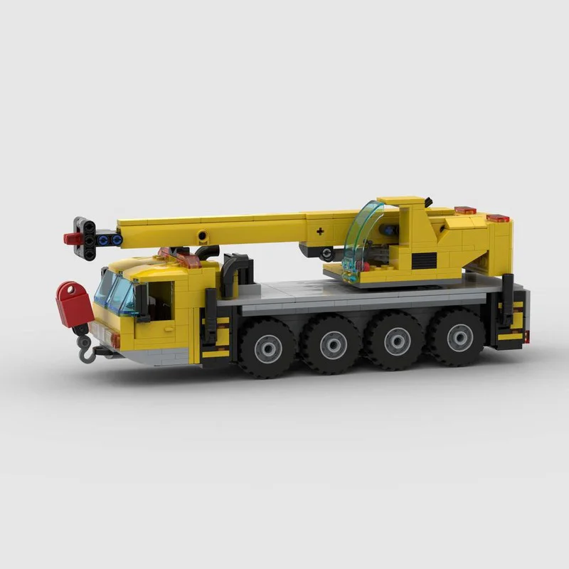 City Car Model MOC Building Bricks Small Mobile Mechanical Crane Modular Technology Children Holiday Gifts Assemble Toys Suit