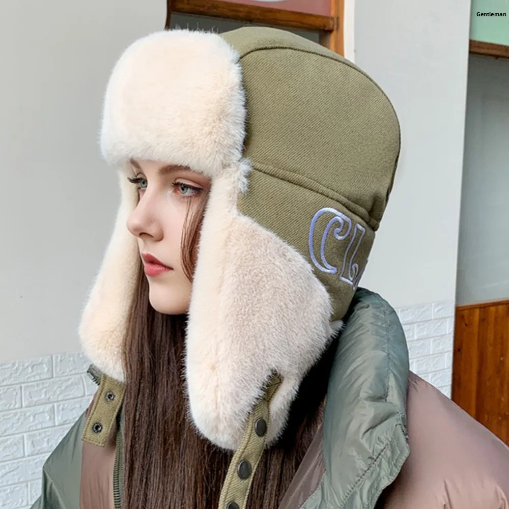 

Unisex Lei Feng hat for outdoor cycling and skiing, autumn and winter thick plush ear protection and warm hat