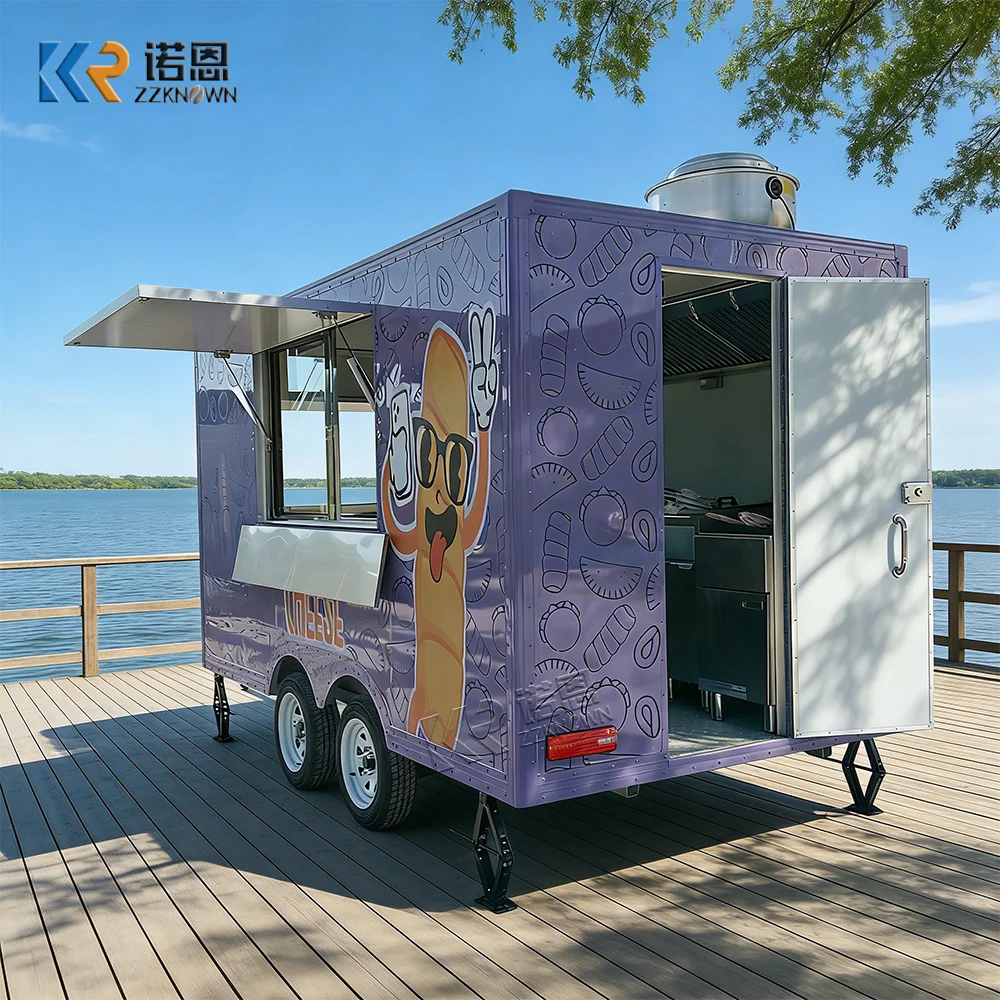 

Мобильный фургон для уличной еды, кофе-бар, фургон для продажи мороженого, кейтеринг-прицеп, полностью оборудованный прицеп-тележка для фастфуда