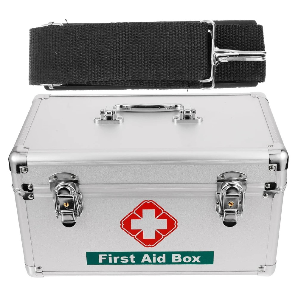 

1PCS Medicine Lock Box,Updated First Aid Key Safe Box with Lock,Key Medication Storage Lock Box Medicine Cabinet, Aluminum Alloy