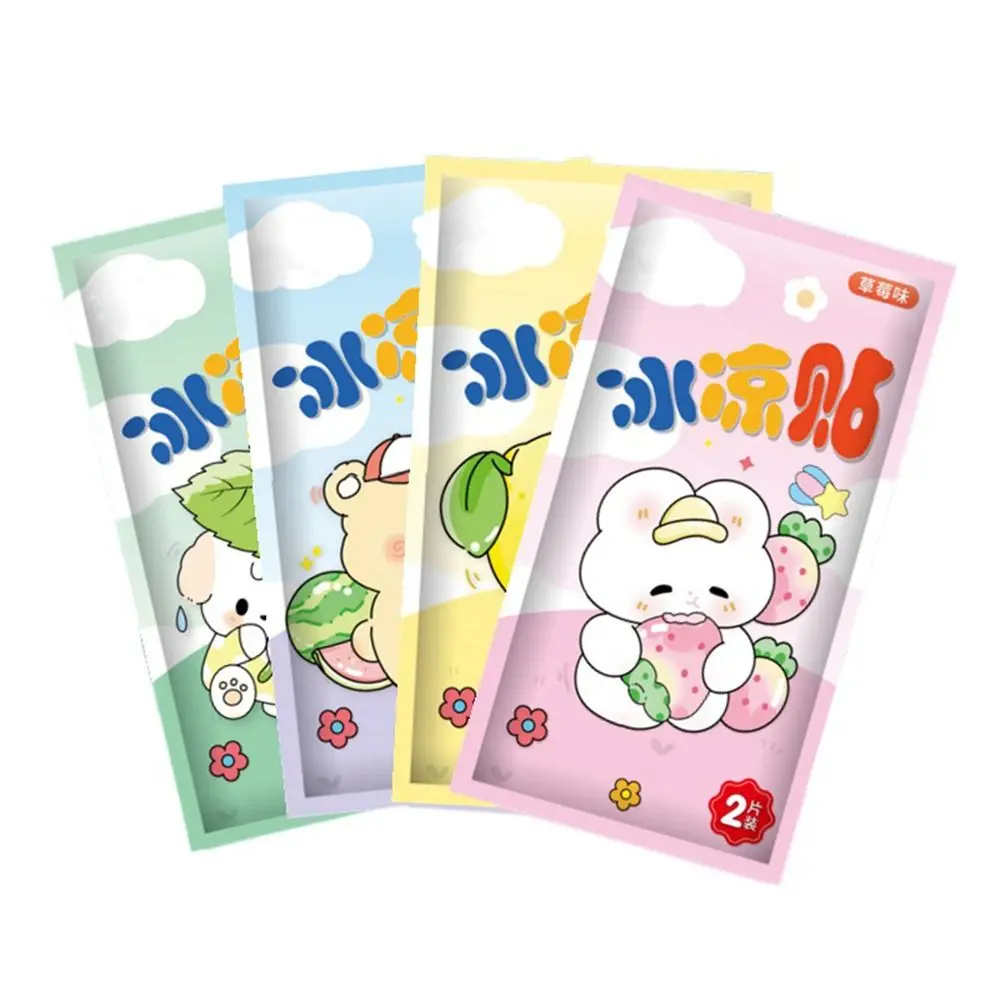 Cartoon Fruit Cooling Patches Hydrogel Lower Temperature Cold Paste Fever Down Heat Relief Artifact Ice Stickers Girls