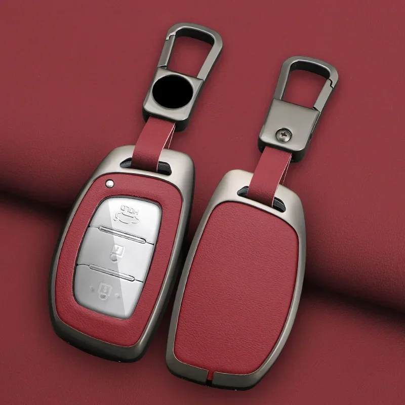 

3 4-button Zinc Alloy Car Smart Key Case Suitable For Modern Tucson Santa Fe Rena Sonata Elantra Creta Ix35 Ix45 I10 I30 I40