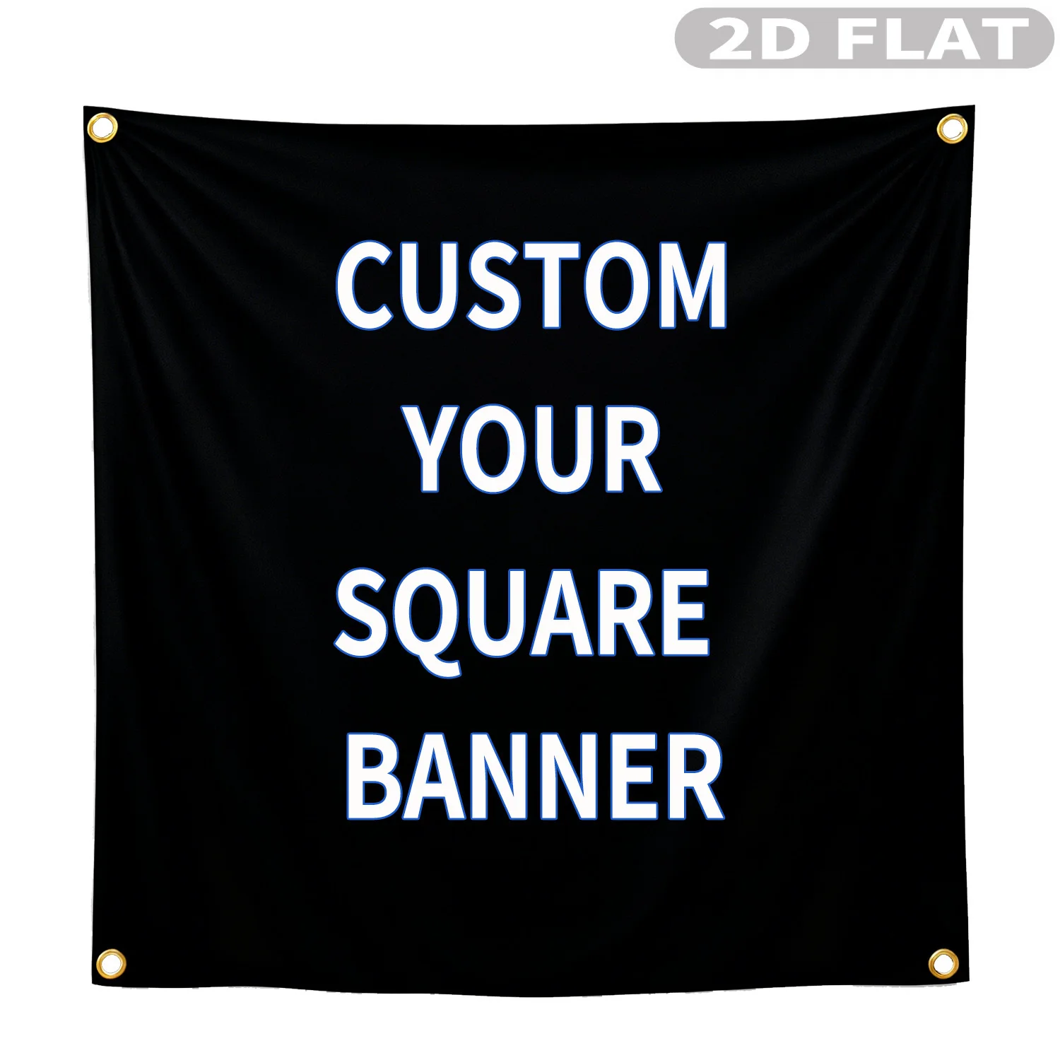 1pc Custom Polyester Single Sided Square Banner, with 4 Grommets for Easy Hanging, Perfect for Home Party Hanging Decor