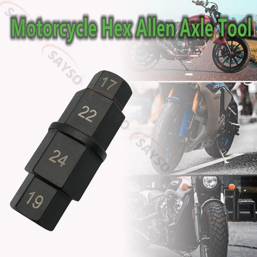 1 Pcs 17 19 22 24 Mm Motorcycle Front Wheel Spindle Special Disassembly Wrench Hex Socket Repair Tool Motorcycle Axle Tool