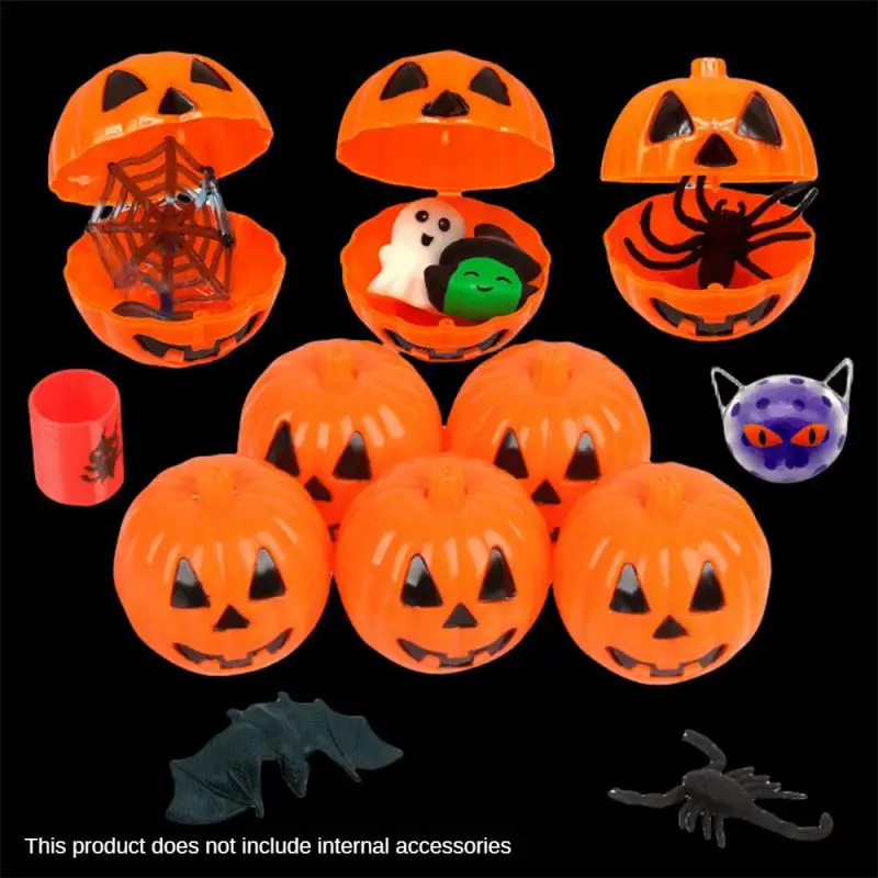 1-10Pcs Halloween Pumpkin Candy Box Party Tricky Pumpkin Containers Snacks Twisted Egg Storage Box Trick or Treat Kids Toy Gift