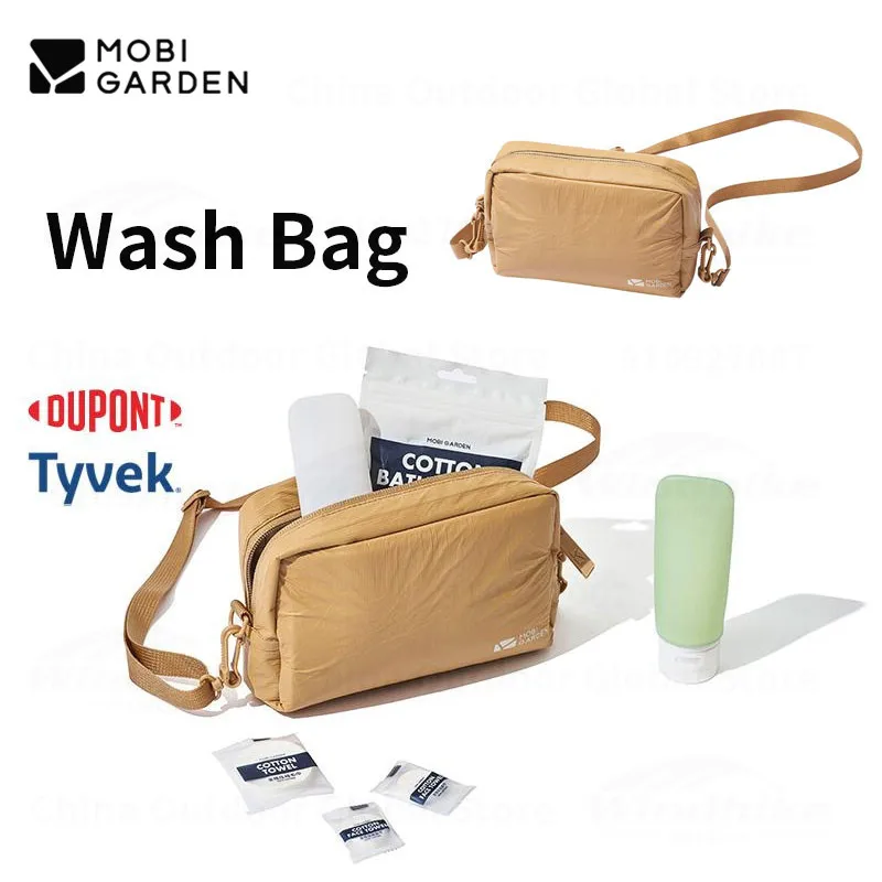 MOBI GARDEN Outdoor Travel Wash Bag 92g Ultralight Waterproof Bag Men/Women Business Trip Makeup Diagonal Bag Dirty Resistant