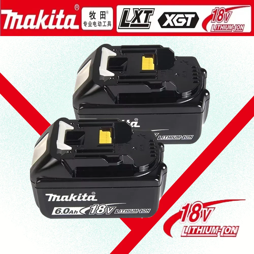 

100% Original Makita 6.0Ah 18V Rechargeable Power Tool Battery, Replaceable LED Li-ion,LXT BL1860B BL1860BL1850 BL1830 BL1840