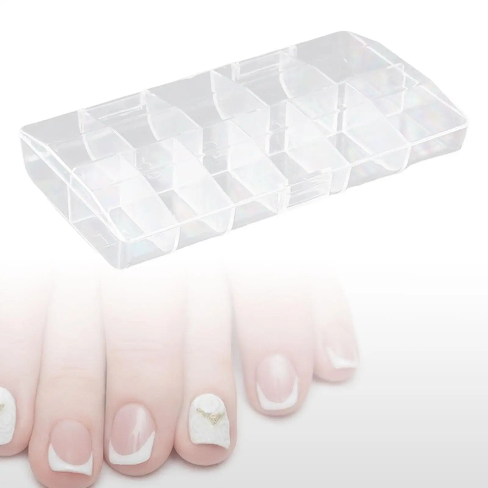 11 Slots Nail Art Decoration Storage Box, Clear for Professional Personal Use Container