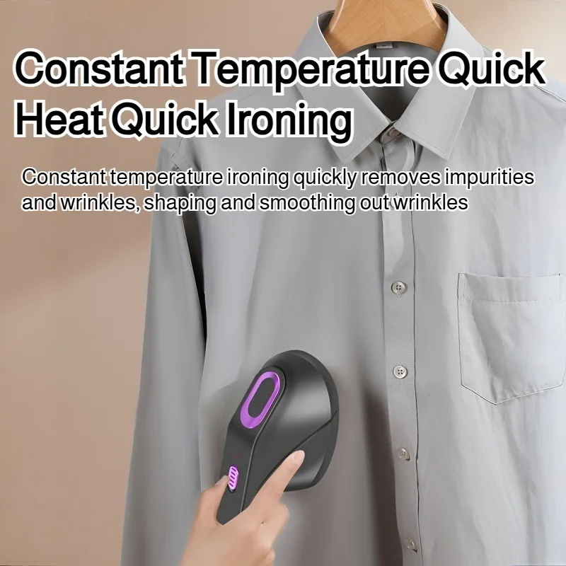 مُبخّر ملابس محمول باليد يعمل بمنفذ USB معلق/حديد مسطح بلمسة واحدة مزيل التجاعيد للاستخدام المنزلي/السفر