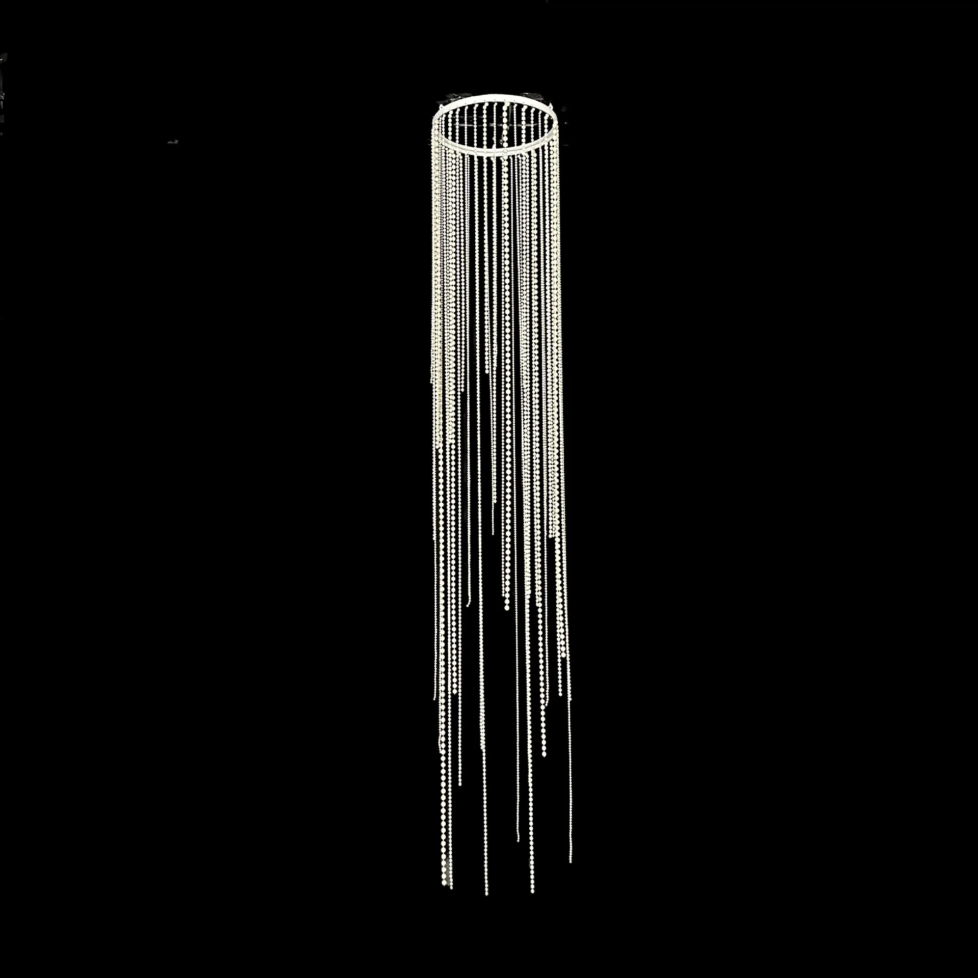 Acrylic ceiling ring bead curtain pendant fringed curtain ring background decorative curtain