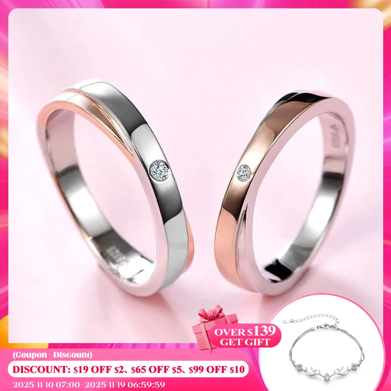 

Новинка 2022 года, кольцо для пары с муассанитом для женщин и мужчин, подарок на день рождения, ювелирные изделия из серебра 925 пробы, обручальные кольца, слинг из стерлингового серебра 925 пробы, подарок для девочек