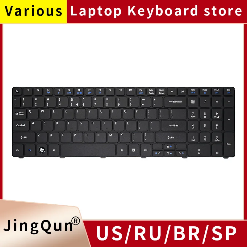 Rosyjski US/SP/BR klawiatura do laptopa Acer Aspire 5542G 5350 5253 5333 5340 5349 5360 5733 5750 5736G 5739 7551 7551g 7739 7750g