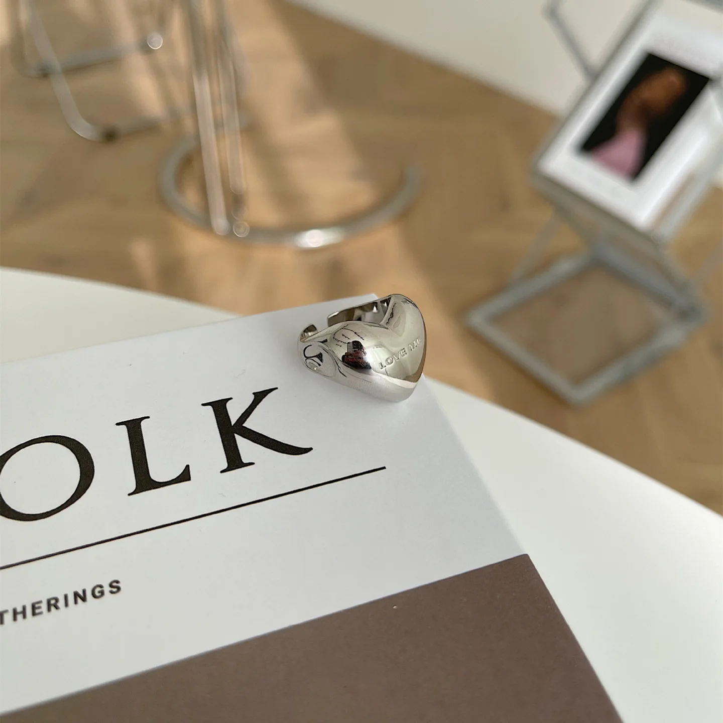 

New Hot Selling 925 Sterling Silver Big Heart Ring, Suitable For Fashionable Couples' Parties, Weddings, Birthdays And Gifts