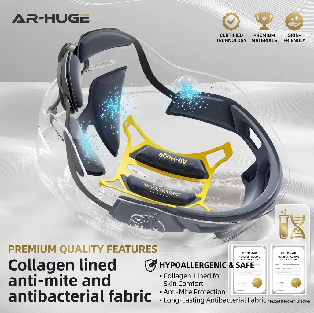 BIBEE Fortschrittlicher E-Bike-Helm für Stadtfahrer, Patentierte AirHuge-Belüftung, Doppelvisiere, Glänzende ABS-Schale, Leichte Sicherheitsausrüstung – Detail 6