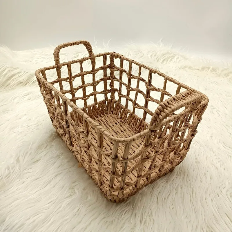 Baby Basket Vintage Rattan Baby Bed Weaving Baskets Newborn Photography Props Photography Studio Photo Shoot Photo Furniture