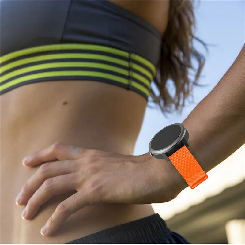 Buntes Weiches Silikon-Ersatzarmband für Garmin Vivoactive3 Vivomove HR Smart-Armband für Garmin Vivoactive 3 Uhrenarmband – Detail 27