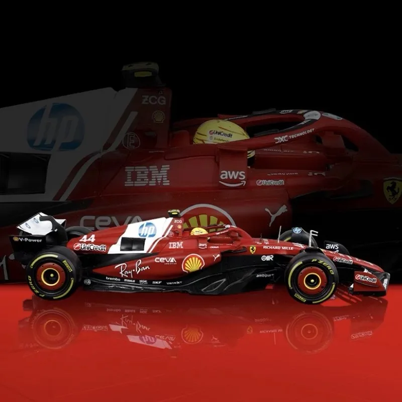 2025 Bburago 1:43 Ferrari SF-25 F1 16 #   Charles Leclerc 44 #   Lewis formule1 voiture alliage Miniature moulé sous pression modèle Collection jouets cadeau