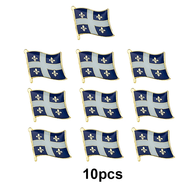 1-100pcs QUEBEC  Flag Lapel Pin Flag badge Brooch Pins Badges