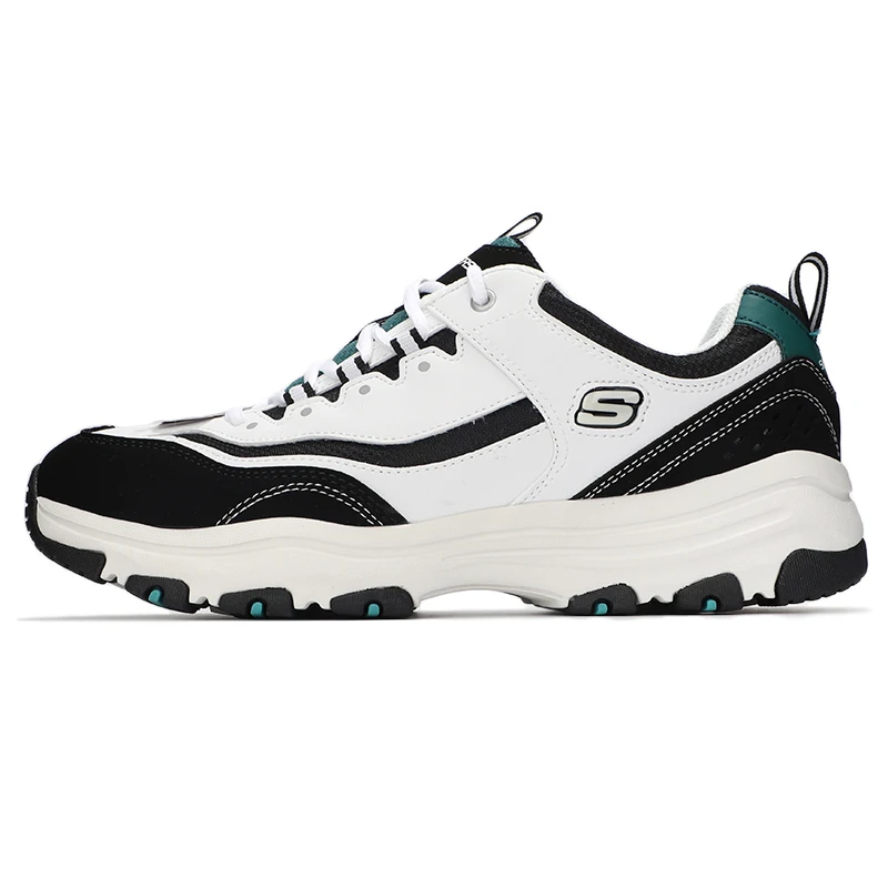 Skechers Men's Sneakers Classic Black and White Panda Shoes Thick-Soled Height-Increasing Dad Shoes Casual Shoes 8790091-Wbk