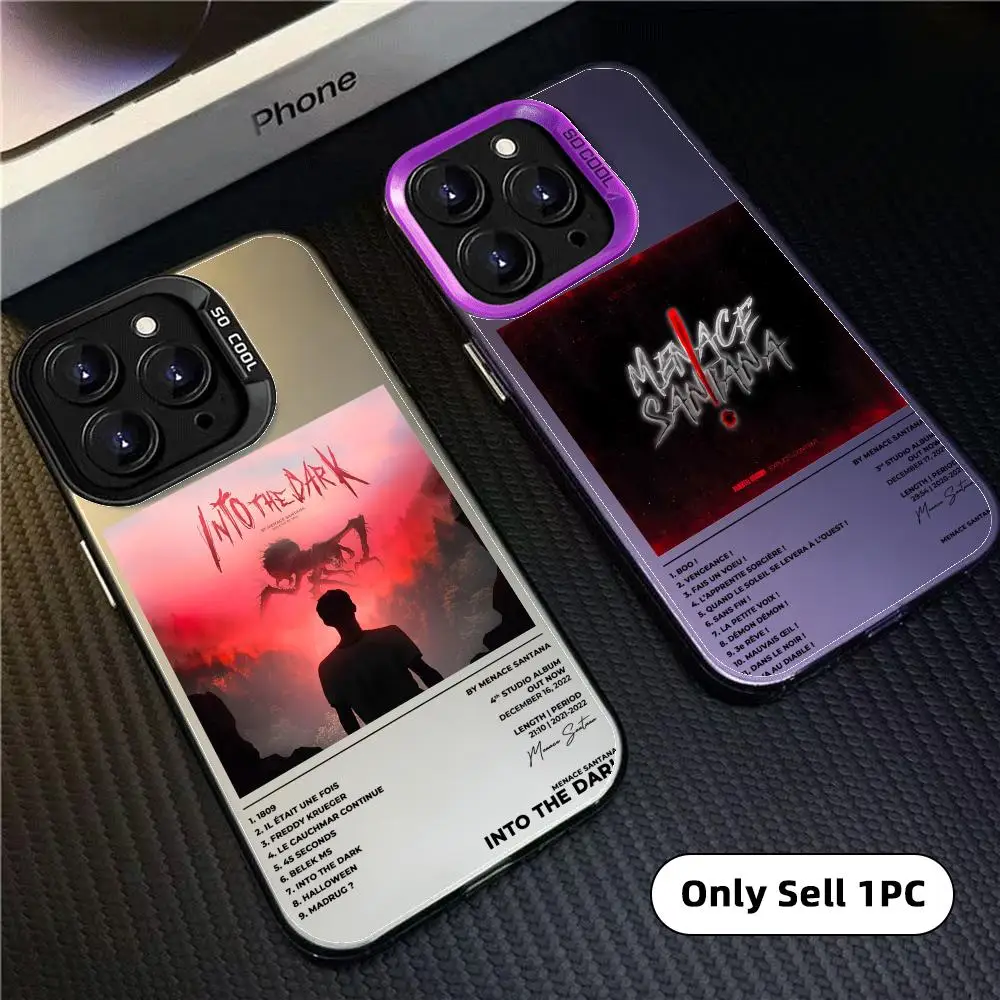 Rapper M-MENACE SANTANA Phone Case For iPhone 17 16 15 14 13 12 11 Pro Max Designer Matte Laser Aurora Funda Phone Case - view 3