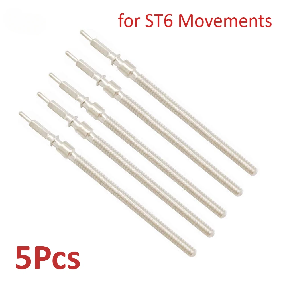 

5Pcs Movement Winding Stem for ST6 Mechanical Movements Watches Stem Crown Rod Kit Watch Repair Parts