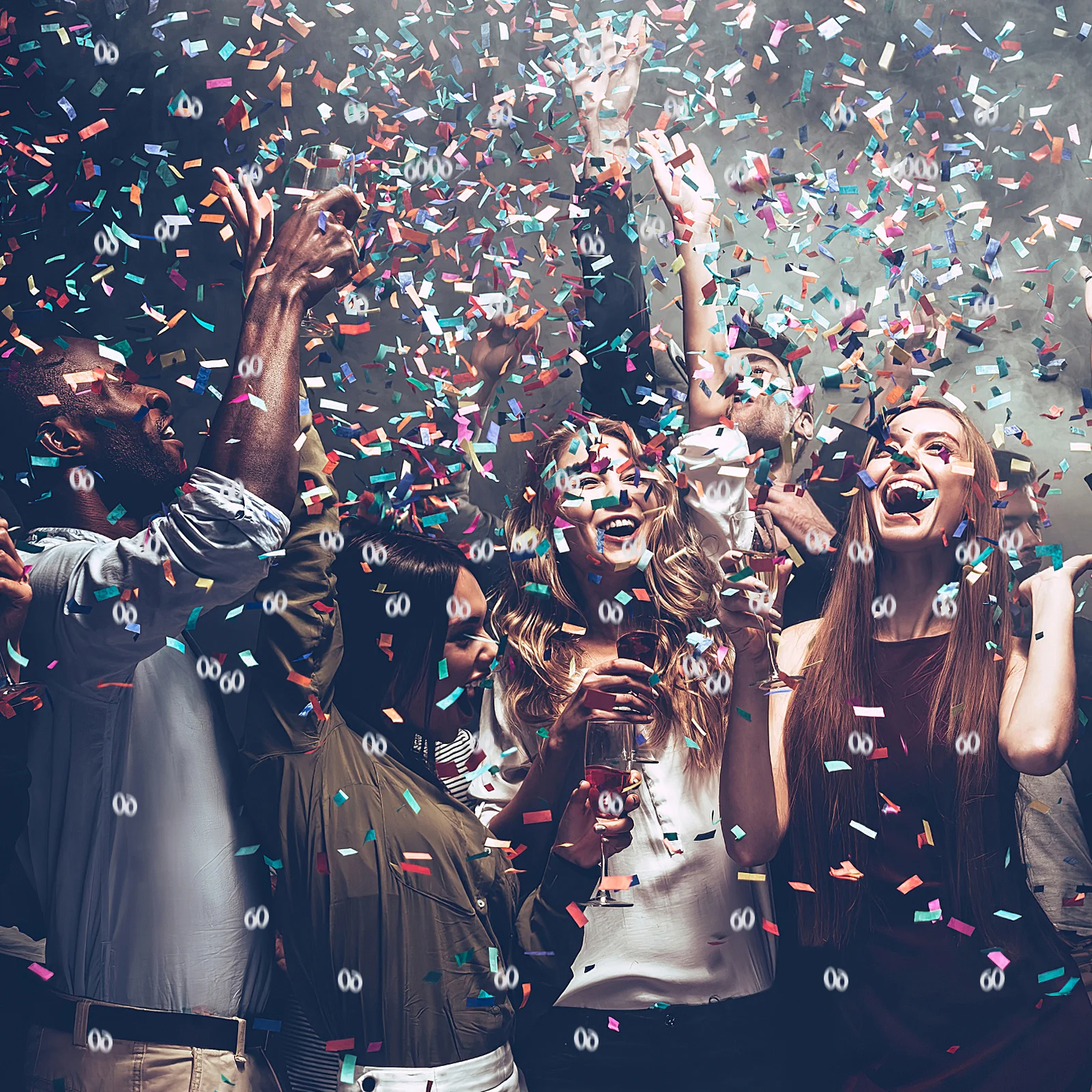 

1200Pcs Premium 60 Shiny Confetti Sprinkles for Birthday Anniversary Party Table Decoration Silver 60 Confetti