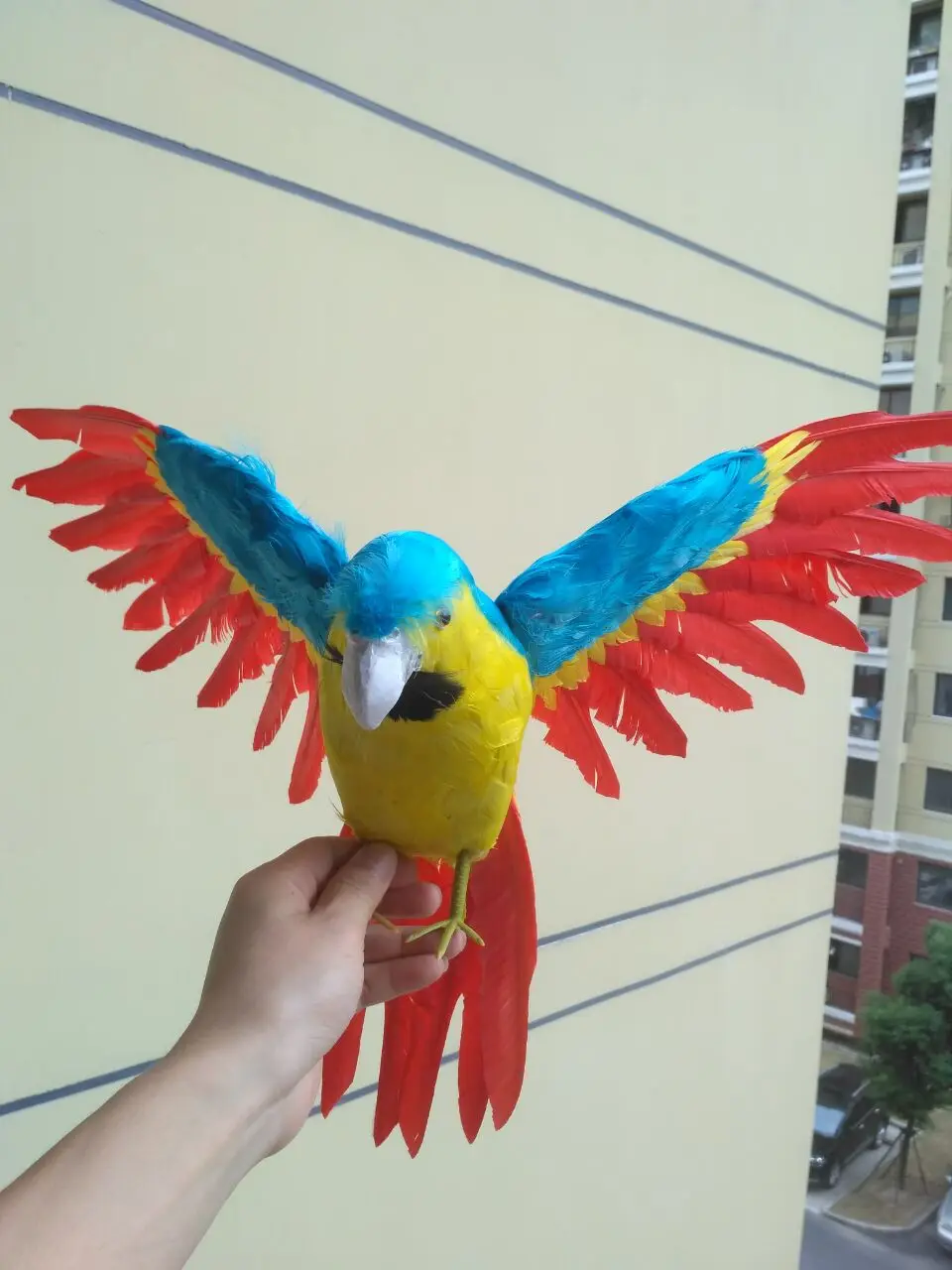 creative real life wings parrot model foam&feather colourful parrot gift about 40x60cm d0195