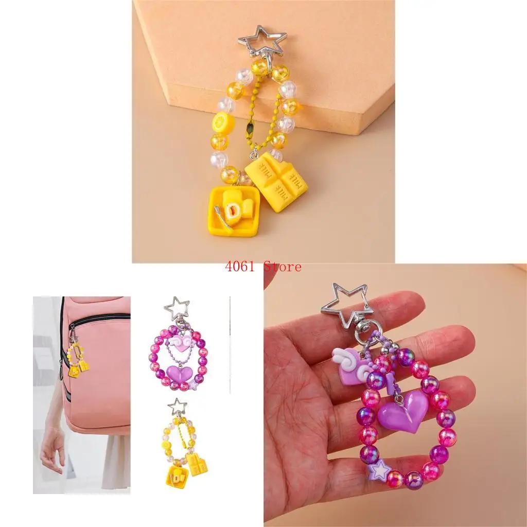 

Beads Keychain Bag Charms for Women Purse Handbag Backpack Bag Pendant Charms