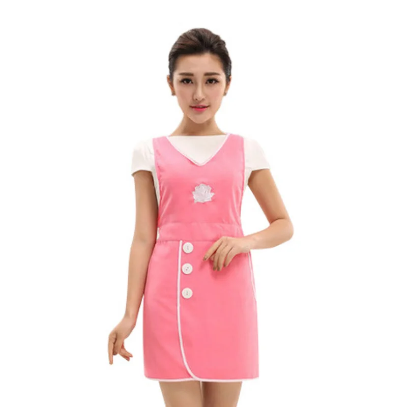 Wholesale Custom Logo Nail Salon Manicure Woodworking  Antifouling Barista Kitchen Restaurant Barber Durable Nylon Woman Apron