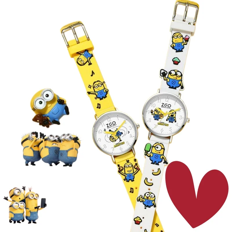 

Minions watch women's, simple cartoon waterproof junior high school men's quartz watch