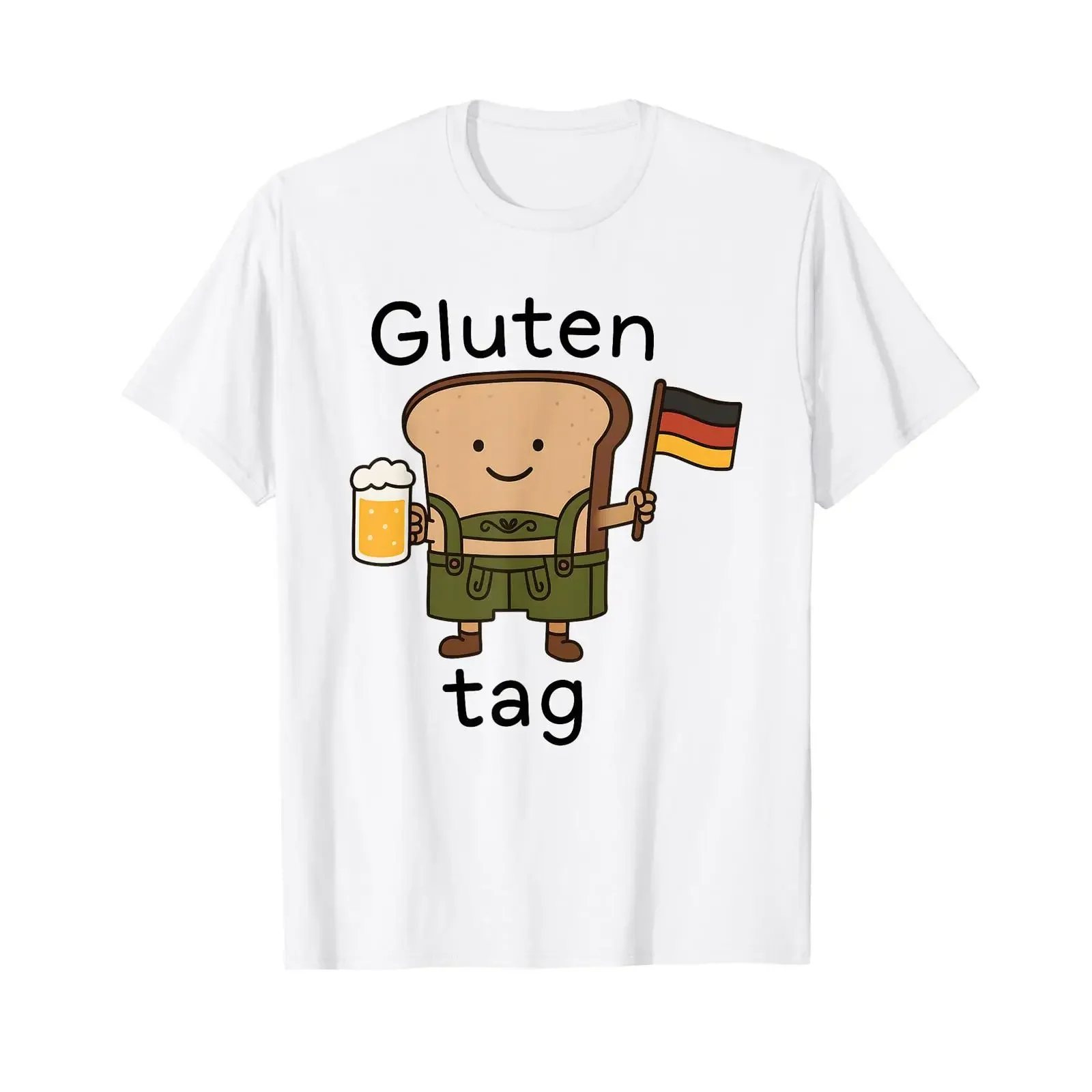 Gluten Tag Funny German Bread Beer Oktoberfest T Shirt vintage Washed Slightly Comfortable designer clothes Soft Casual Unisex
