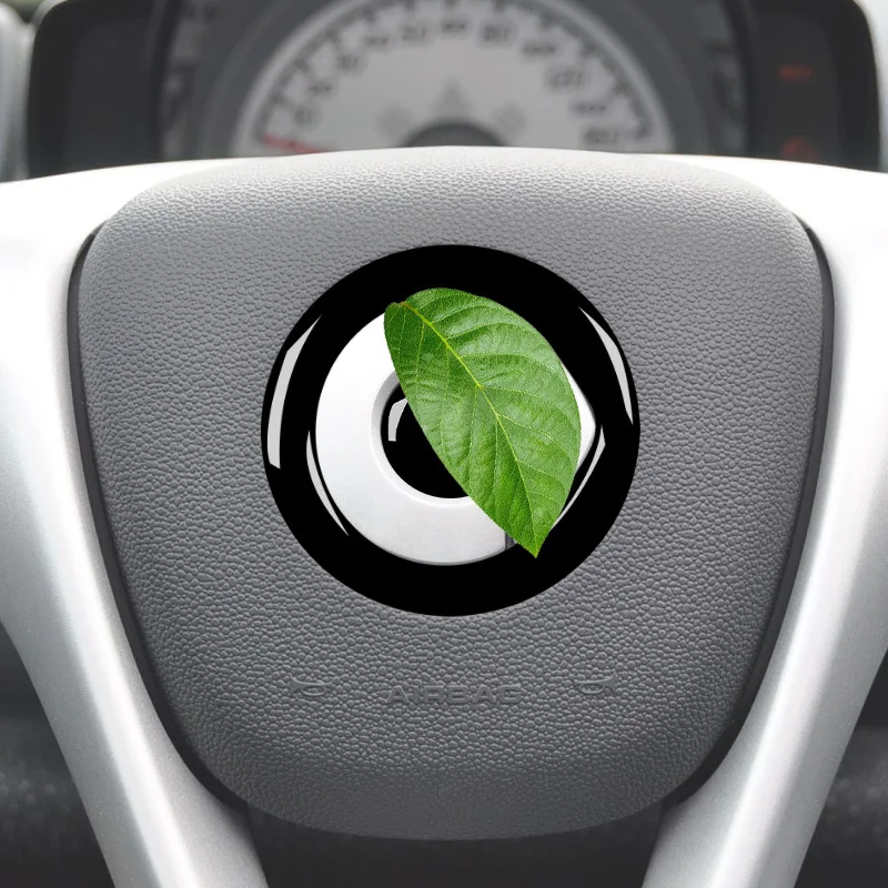 

Подходит для 08-10 Mercedes-Benz smart fortwo, модифицированный салон автомобиля, фортепиано, черный, наклейка с логотипом на руль