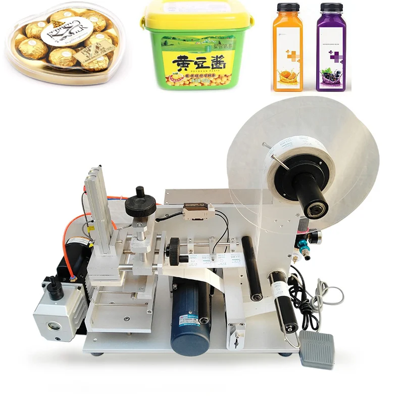 Semi-Automatic Sticker Square Bottle Labeler Tube Can Labeling Machine Customized Labeling 110V / 220V