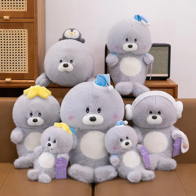 

Kawaii Plush Toy Cute Filled Doll Cuddly Penguin Baby Seal Backpack Stuffed Animal for Kids Birthday Gift Soft Comforting