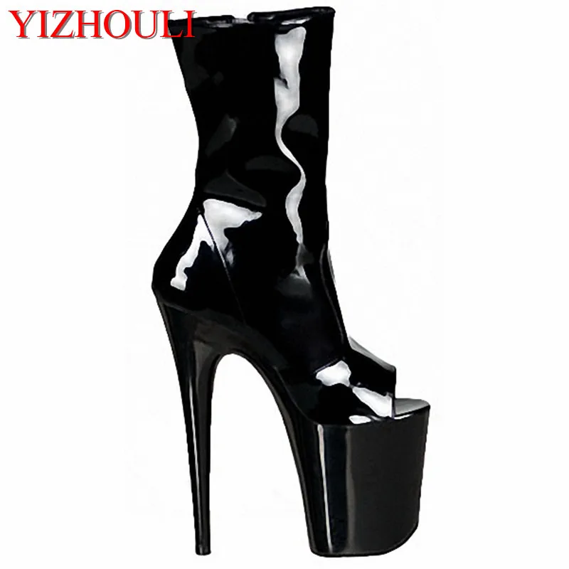 

20cm fashion sexy ladies bottom high heel platform ankle boots sexy women 8 inch high heel boots Dancer shoes